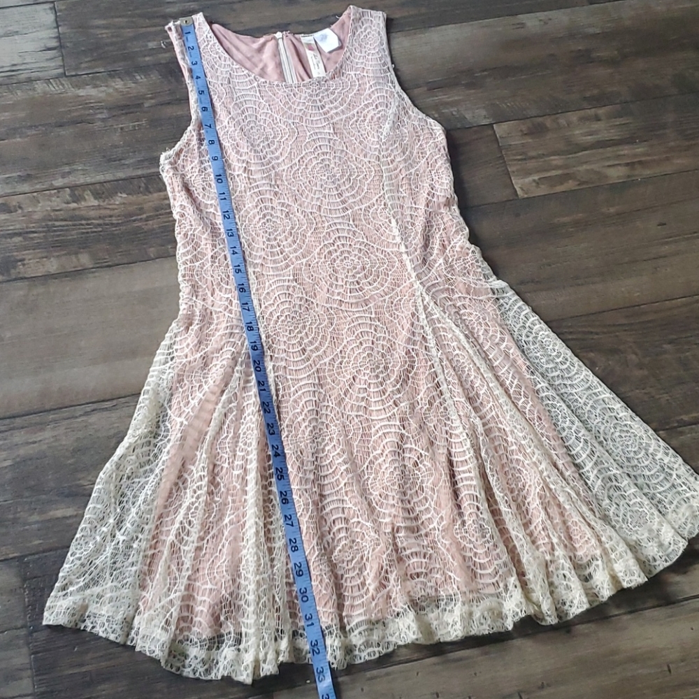 Alice Moon Sleeveless Zip Back Lace Overlay Dress - Picture 8 of 8